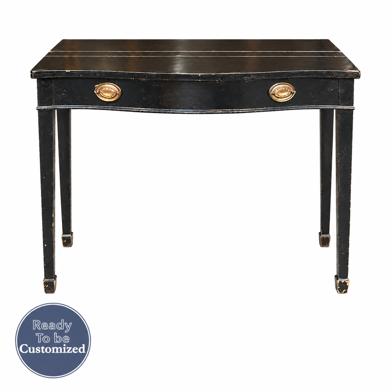 Vintage expandable table #08986 — straight-on-badge