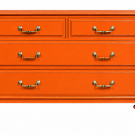 Davis vintage dresser #08992 — electric orange