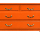 Davis vintage dresser #08992 — electric orange