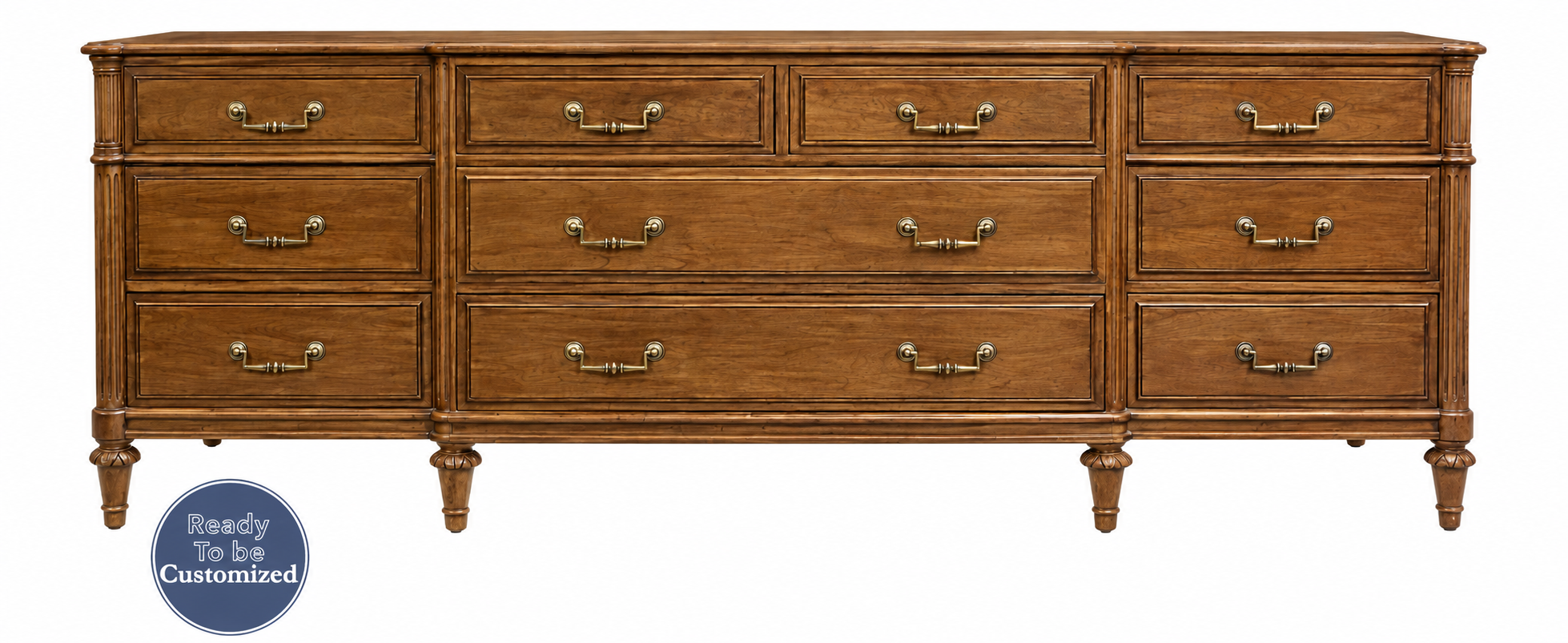 Davis vintage dresser #08992 — straight on badge