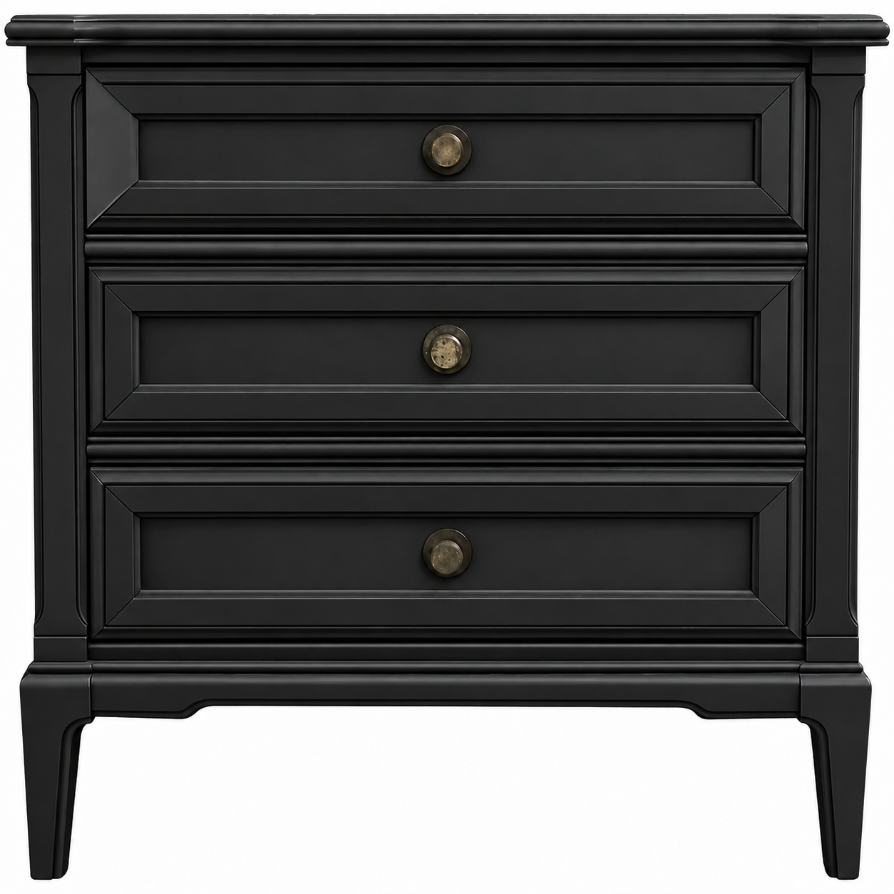 Vintage single nightstand #08994 — black