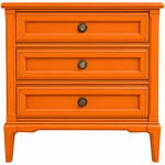 Vintage single nightstand #08994 — electric orange