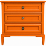 Vintage single nightstand #08994 — electric orange