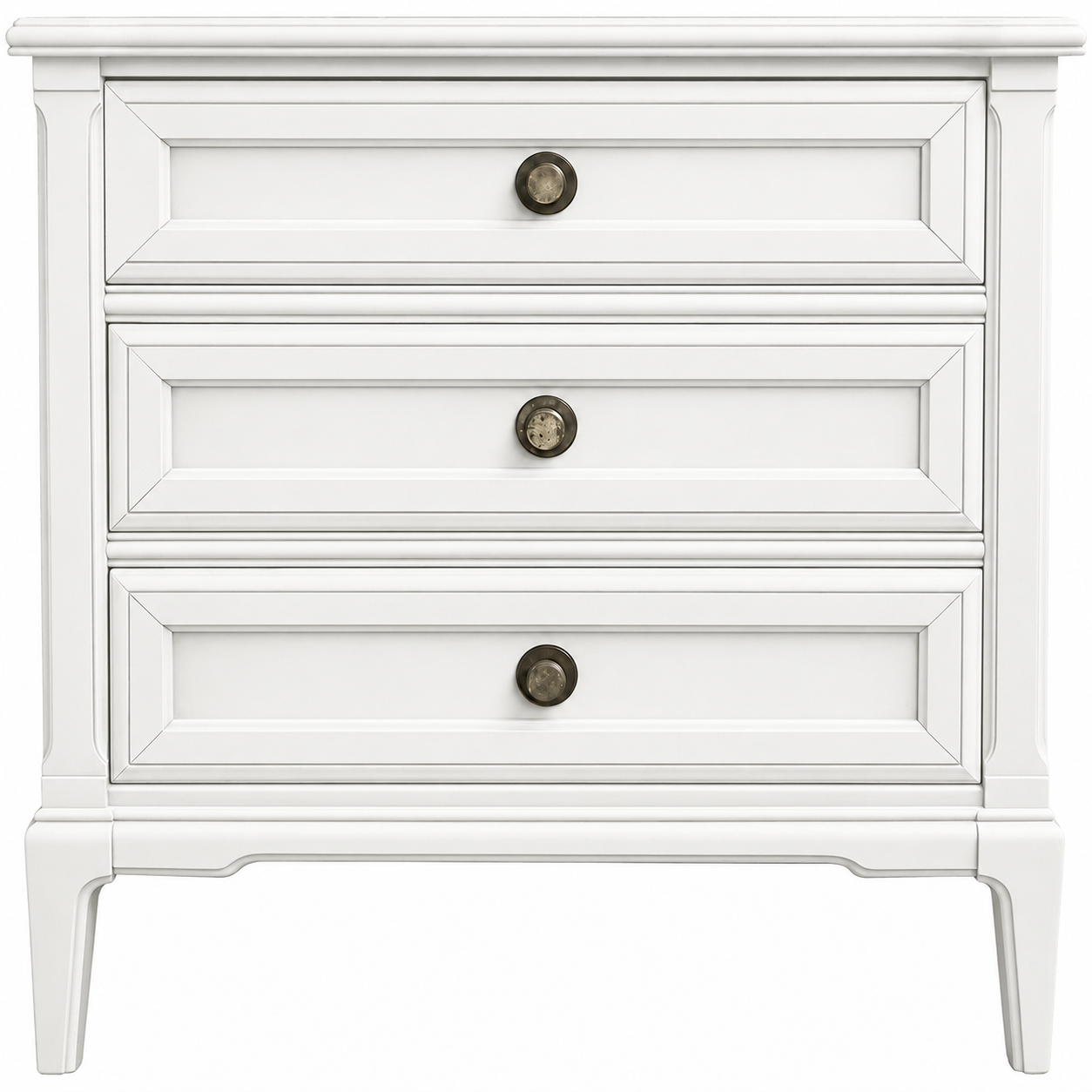 Vintage single nightstand #08994 — white