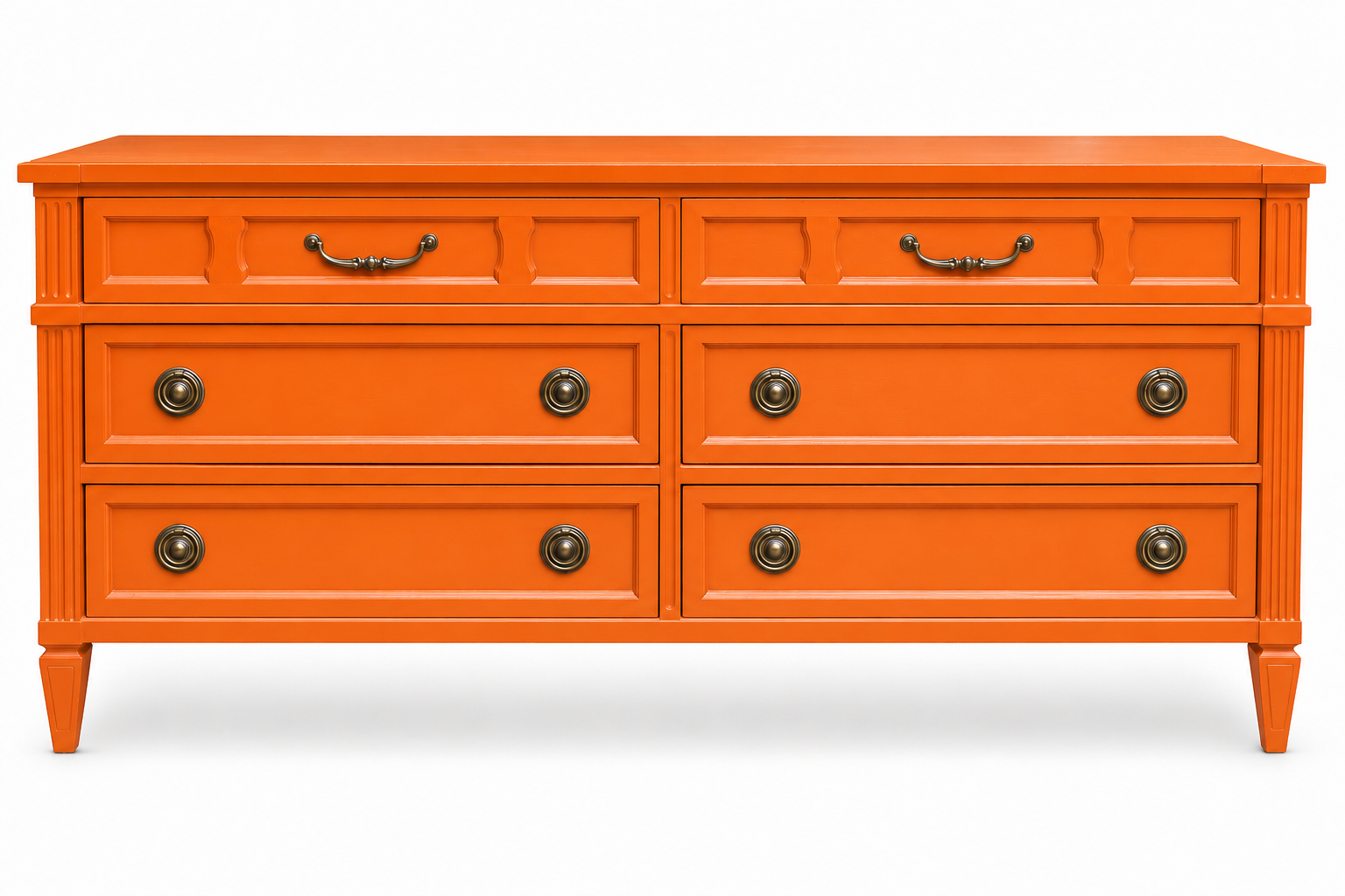 American Of Martinsville dresser #08996 — electric orange