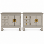 Thomasville vintage nightstand set of 2 #08999 — framed