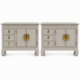 Thomasville vintage nightstand set of 2 #08999 — framed