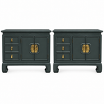 Thomasville vintage nightstand set of 2 #08999 — hunter