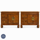 Thomasville vintage nightstand set of 2 #08999 — straight on badge