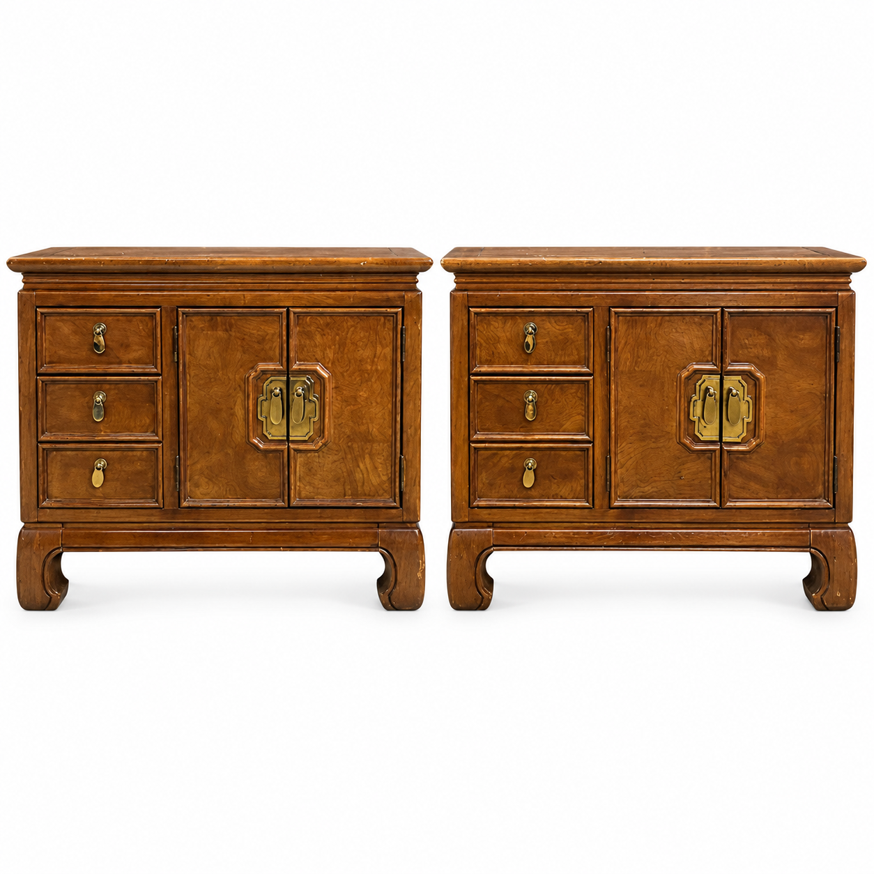 Thomasville vintage nightstand set of 2 #08999 — straight on