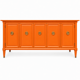 Vintage buffet #09001 — electric orange