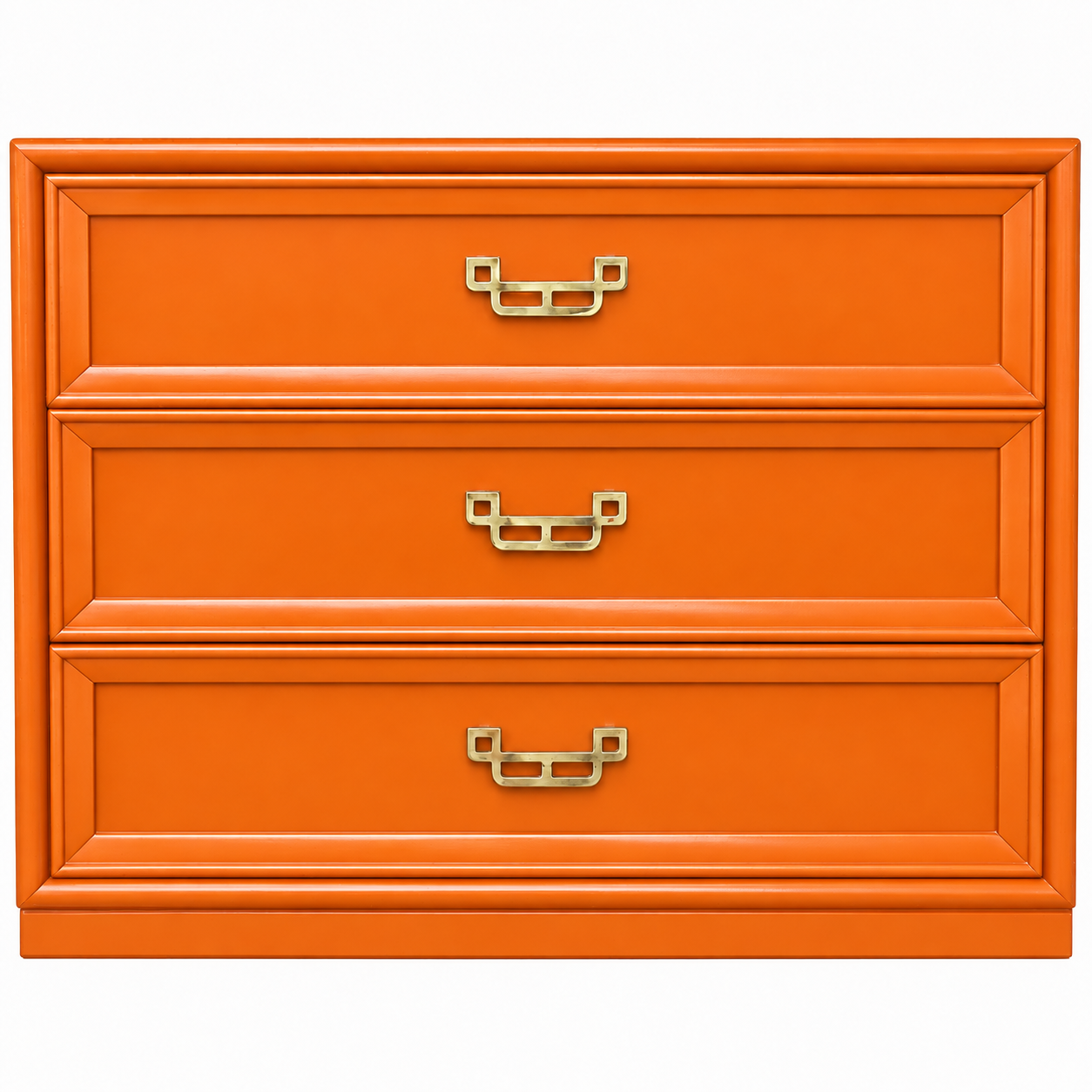 Henry Link vintage dresser #09002 — electric orange
