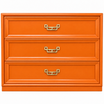 Henry Link vintage dresser #09002 — electric orange