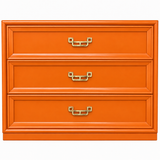 Henry Link vintage dresser #09002 — electric orange