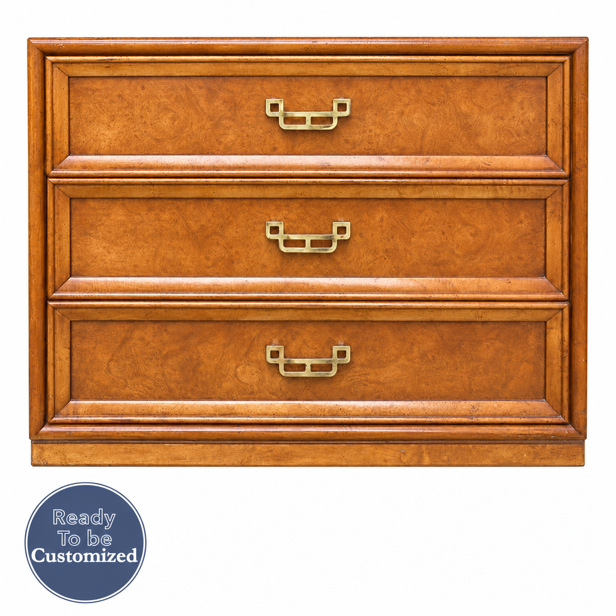 Henry Link vintage dresser #09002 — 09002 straight on badge
