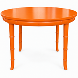 Expandable vintage table #09005 — electric orange