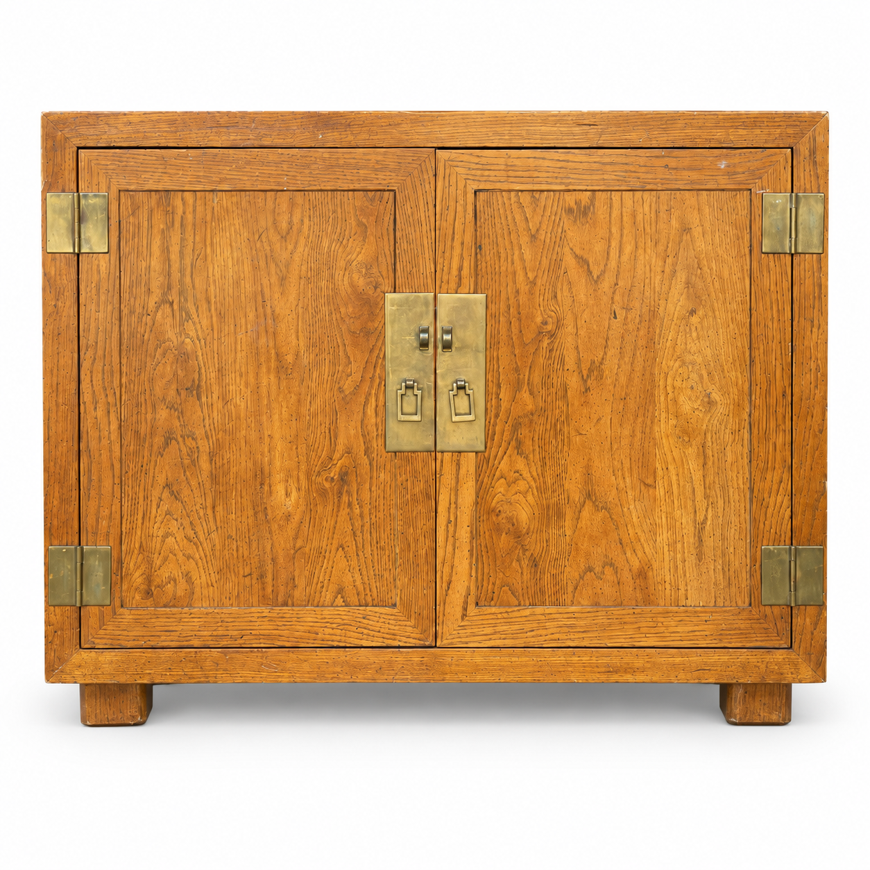 Henredon vintage cabinet #09007 — level straight-on front, original unfinished wood