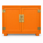 SKU 09007 Henredon cabinet Electric Orange