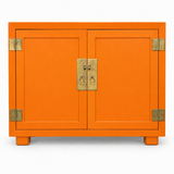 SKU 09007 Henredon cabinet Electric Orange