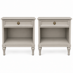 Henredon vintage nightstand set of 2 #09008 — framed