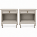Henredon vintage nightstand set of 2 #09008 — framed