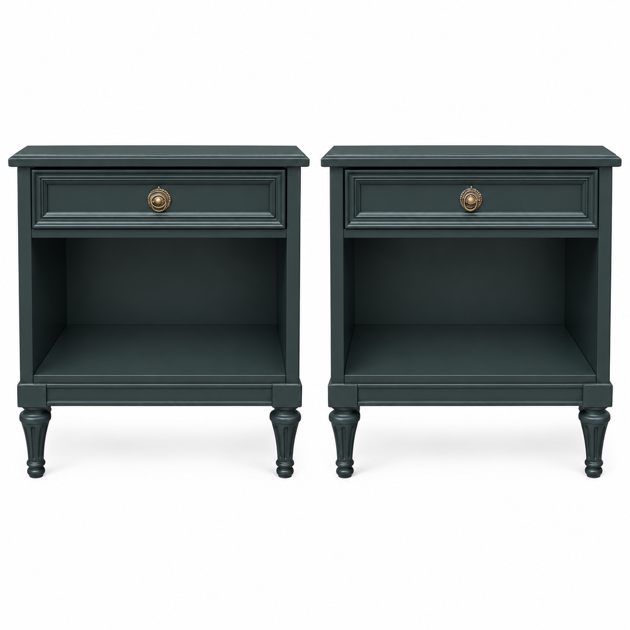 Henredon vintage nightstand set of 2 #09008 — hunter