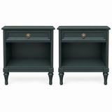Henredon vintage nightstand set of 2 #09008 — hunter