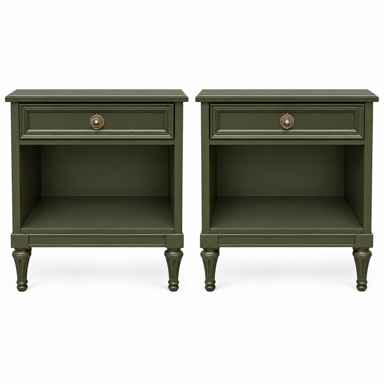 Henredon vintage nightstand set of 2 #09008 — spade