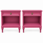 Henredon vintage nightstand set of 2 #09008 — stiletto