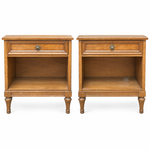 Henredon vintage nightstand set of 2 #09008 — straight on