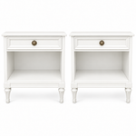 Henredon vintage nightstand set of 2 #09008 — white