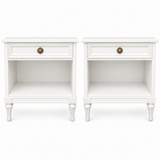 Henredon vintage nightstand set of 2 #09008 — white