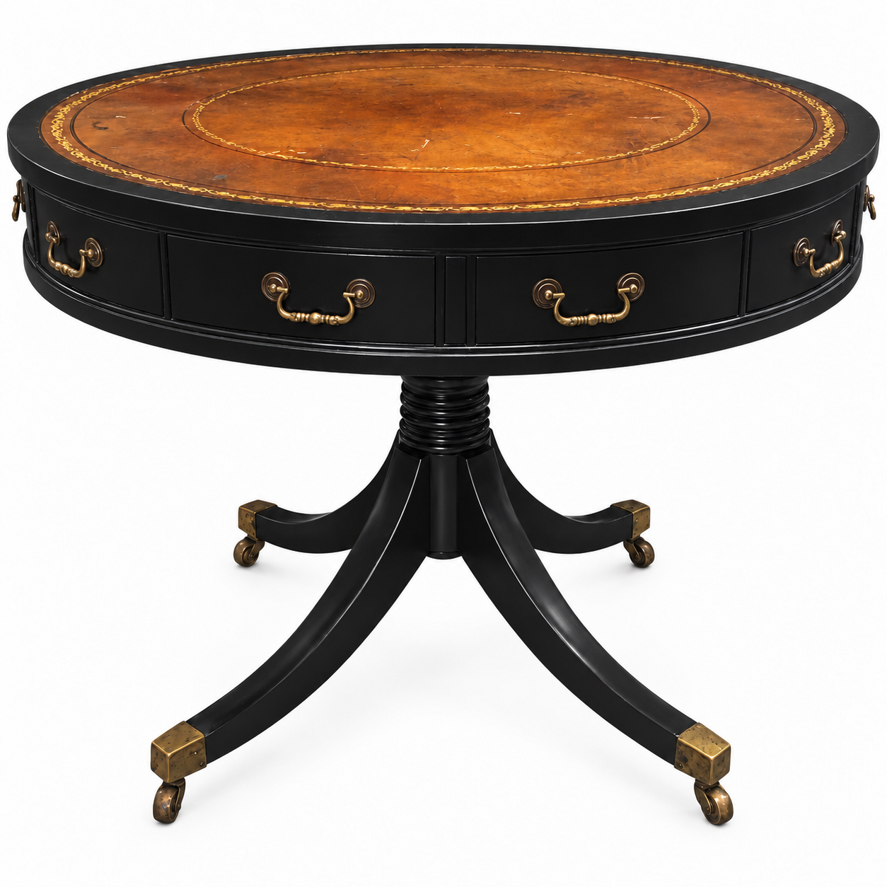 Vintage drum table #09009 — black