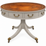 Vintage drum table #09009 — framed