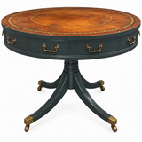 Vintage drum table #09009 — hunter