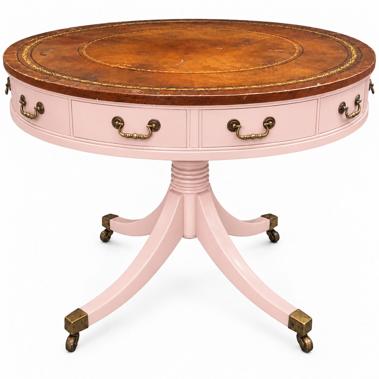 Vintage drum table #09009 — pointe