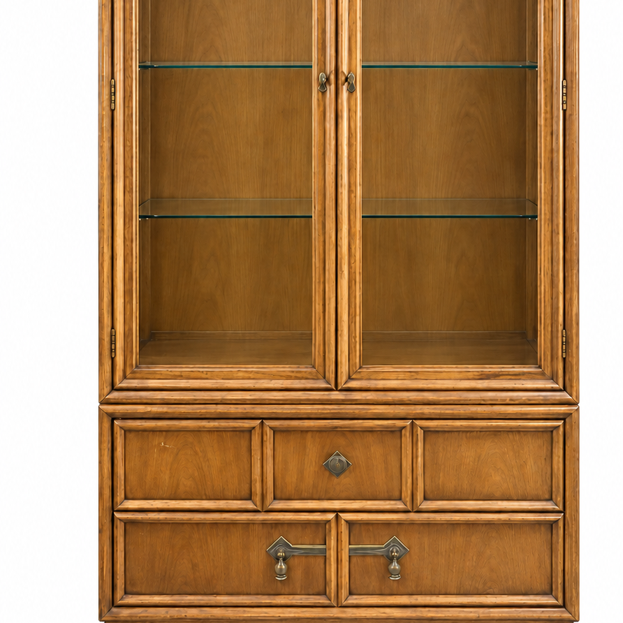 Drexel vintage hutch #09010 — straight-on view, ready to be customized