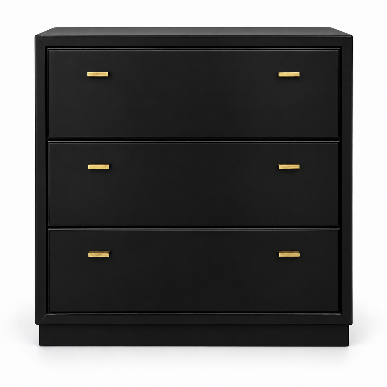 SKU 09014 Drexel three drawer chest Black