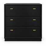 SKU 09014 Drexel three drawer chest Black
