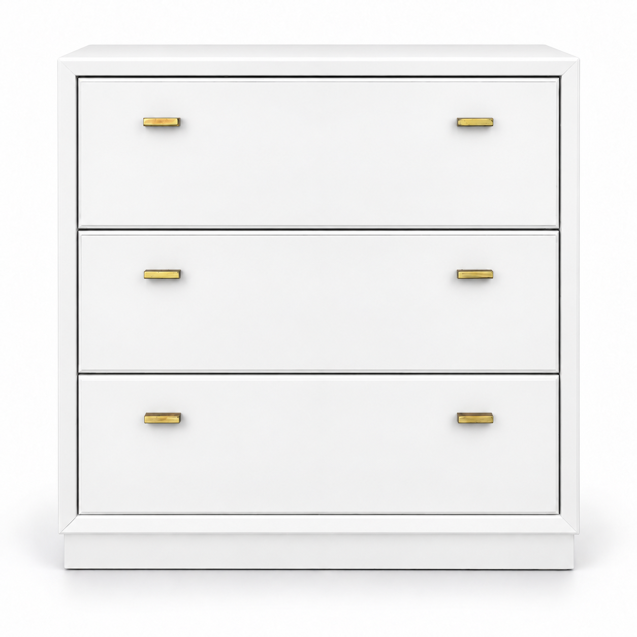 SKU 09014 Drexel three drawer chest White