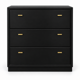 SKU 09015 Drexel three drawer chest Black