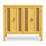 09017 vintage cane cabinet in Cali satin paint