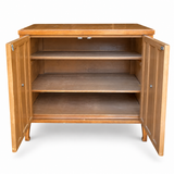 09017 vintage cane cabinet original finish — doors open