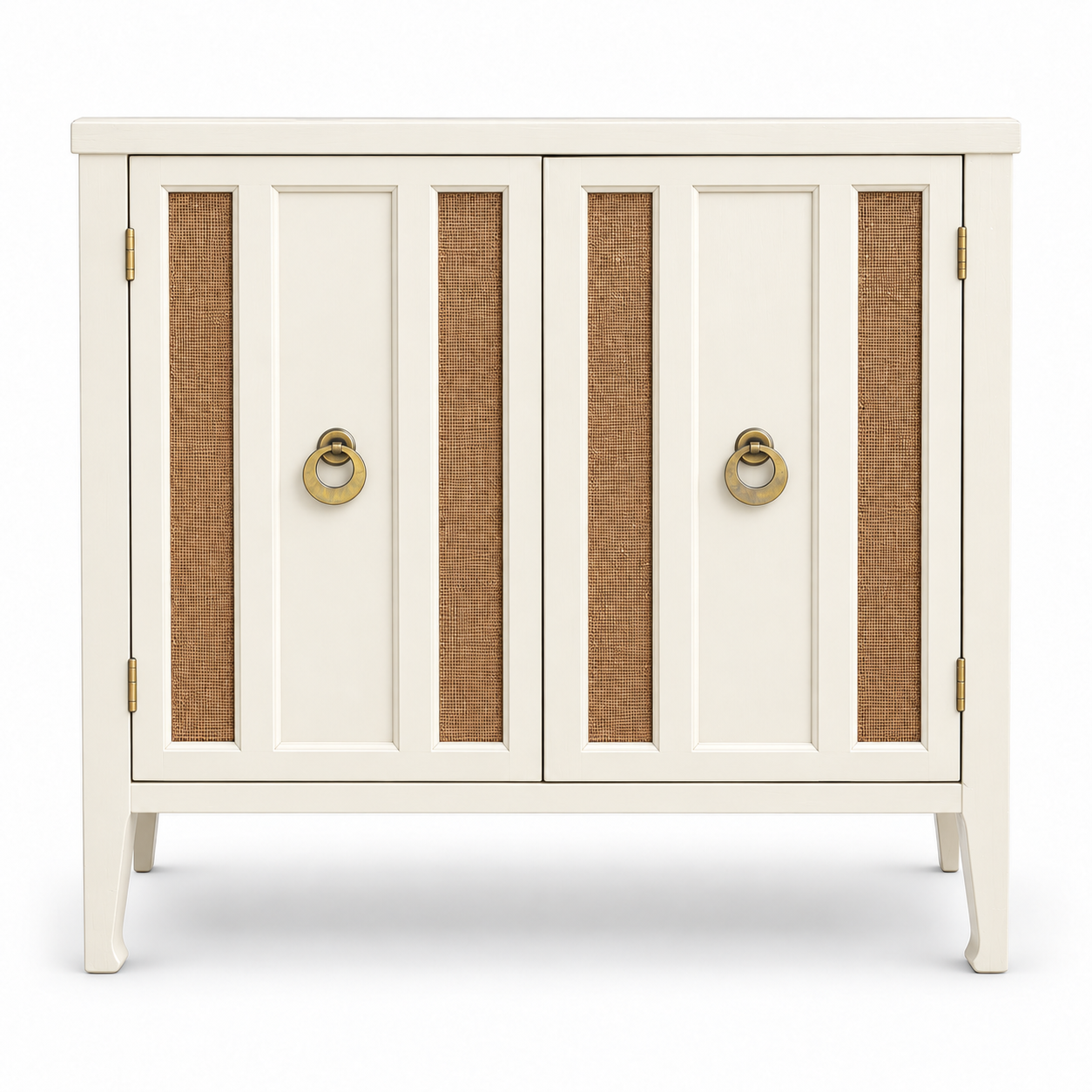 09017 vintage cane cabinet in Dover satin paint