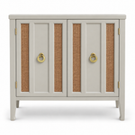 09017 vintage cane cabinet in Framed satin paint