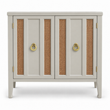 09017 vintage cane cabinet in Framed satin paint