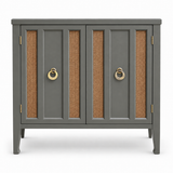09017 vintage cane cabinet in Hepburn satin paint