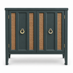 09017 vintage cane cabinet in Hunter satin paint
