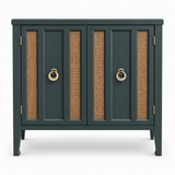 09017 vintage cane cabinet in Hunter satin paint