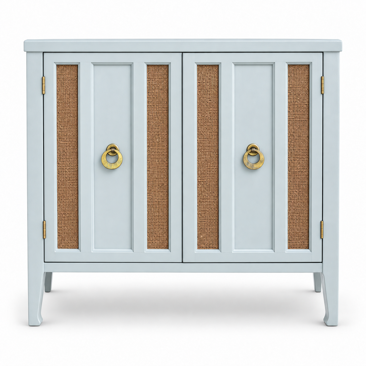 09017 vintage cane cabinet in Marseilles satin paint